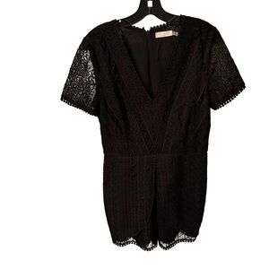 NEW Ramy Brook Annanee Lace Romper Black V Neck Sz: 8 Orig:$395